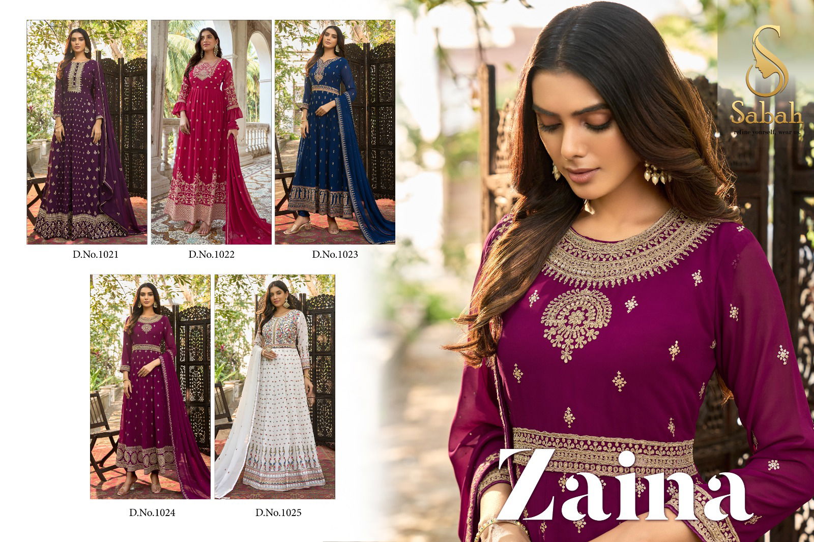 Sabah Zaina  Heavy Georgette Wholesale Wedding Salwar Suits Catalog